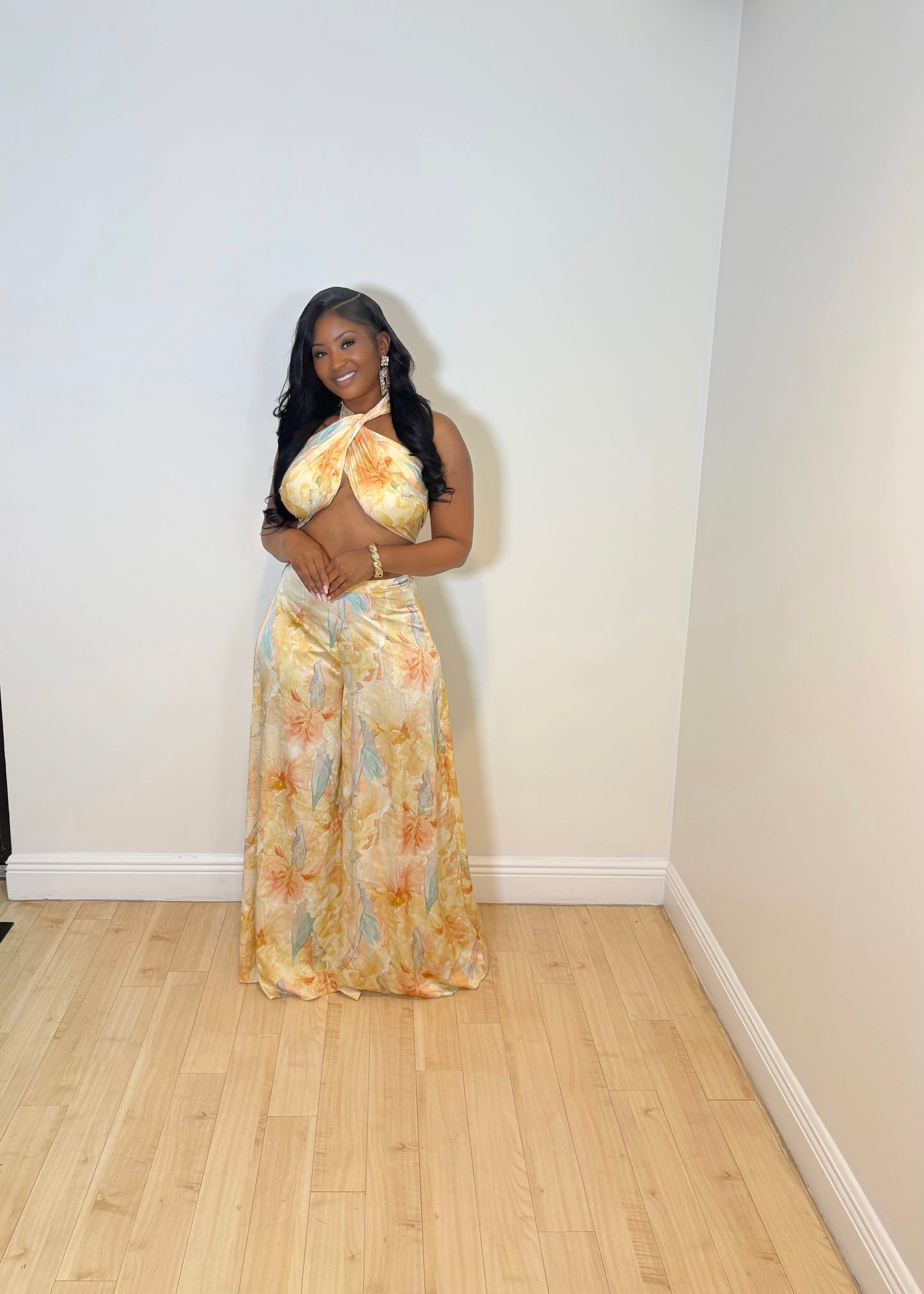 Golden Hour Two-Way Floral Set – Yellow Multi