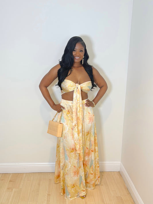 Golden Hour Two-Way Floral Set – Yellow Multi