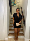 Midnight Luxe Draped Romper