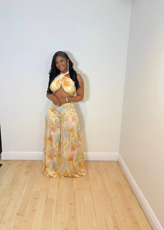 Golden Hour Two-Way Floral Set – Yellow Multi