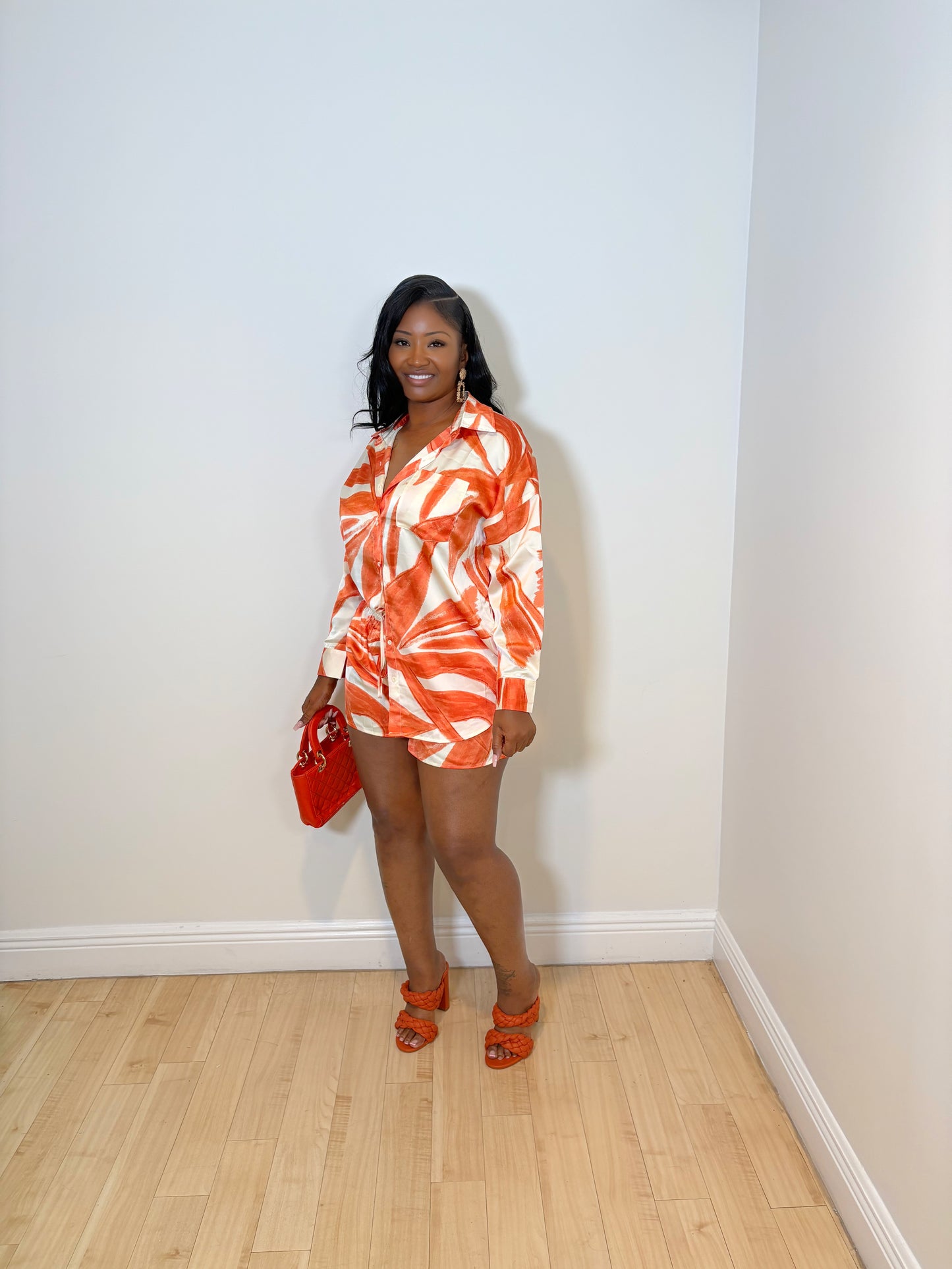 Sunset Stroll Satin Set