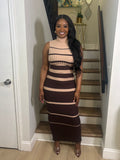 Elegant Moment Turtleneck Sweater Midi Dress – Chocolate
