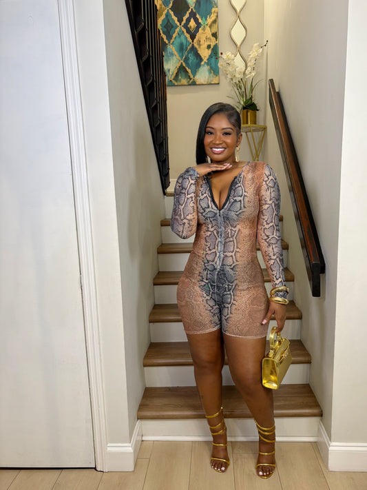 Golden Hour Python Romper