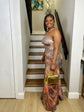 Halter Neck Printed Maxi Dress